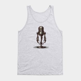 Vintage microphone robot Tank Top